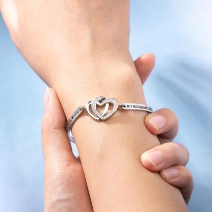 For Friend - Here's to another year of us Double Heart Bracelet