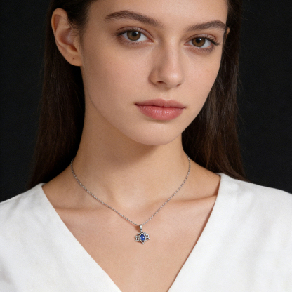 For Daughter - Fuck It & Begin Again Crystal Lotus Necklace