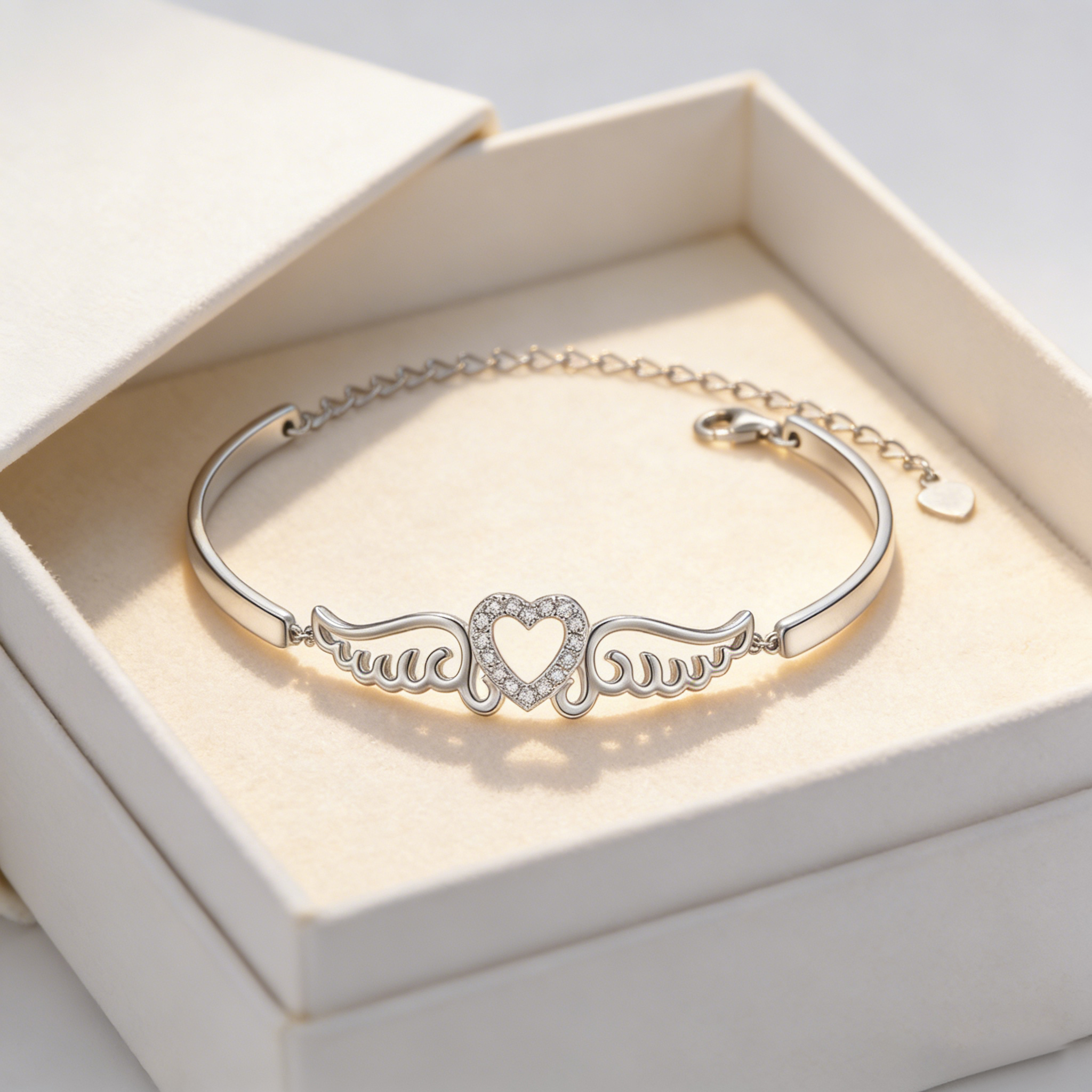 I'm a wife to a husband with wings heart Bracelet