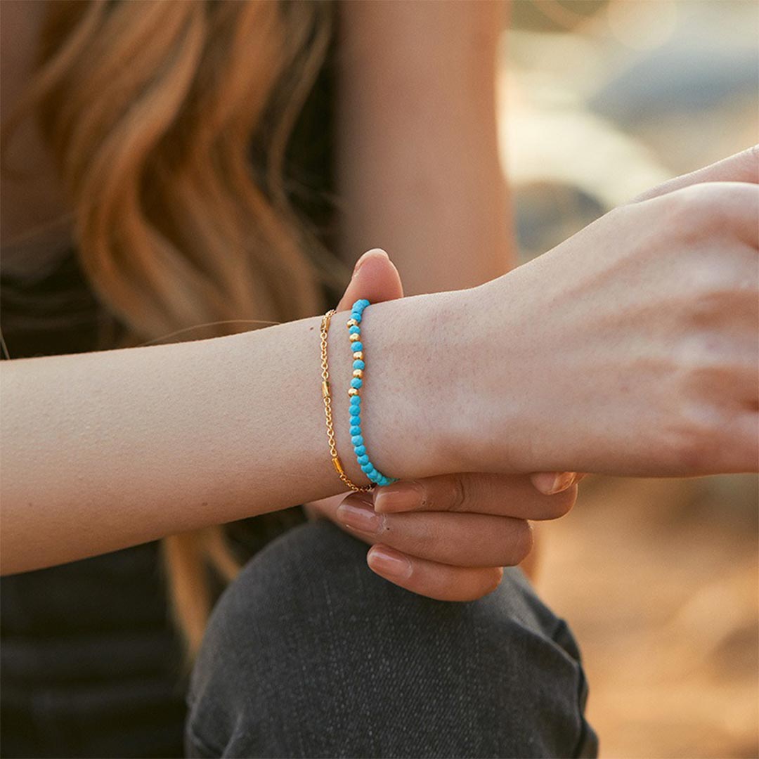 Sea Seeker Turquoise beaded bracelet