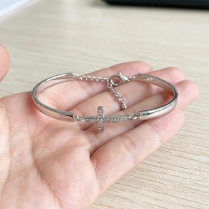 For Granddaughter - You Are GOD'S GIFT To Me Cross Bracelet