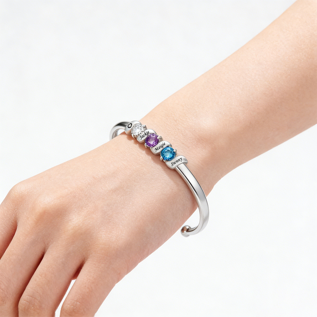 Personalized Mother & Children Forever Linked Together bracelet