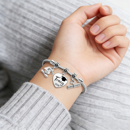 Personalized Custom Graduation Bracelet, Class of 2026