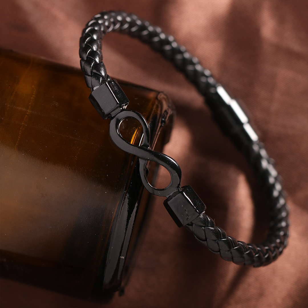 For Love - Never Forget That I Love You Ceramic Infinity Braided Bracelet