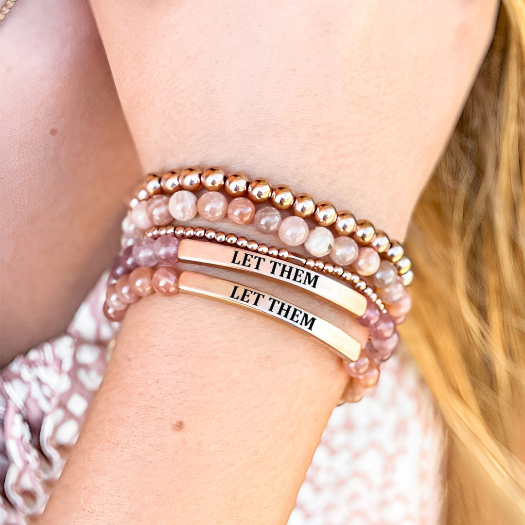 Let Them Bead Lettering Bracelet