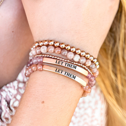Let Them Bead Lettering Bracelet
