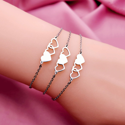 Mother and Daughter Forever Linked Together String Bracelet