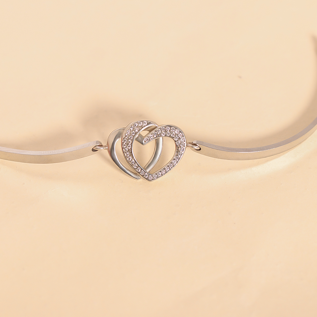 For Mother -Souls Intertwined Double Heart Bracelet