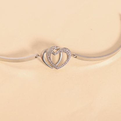 For Mother -Souls Intertwined Double Heart Bracelet