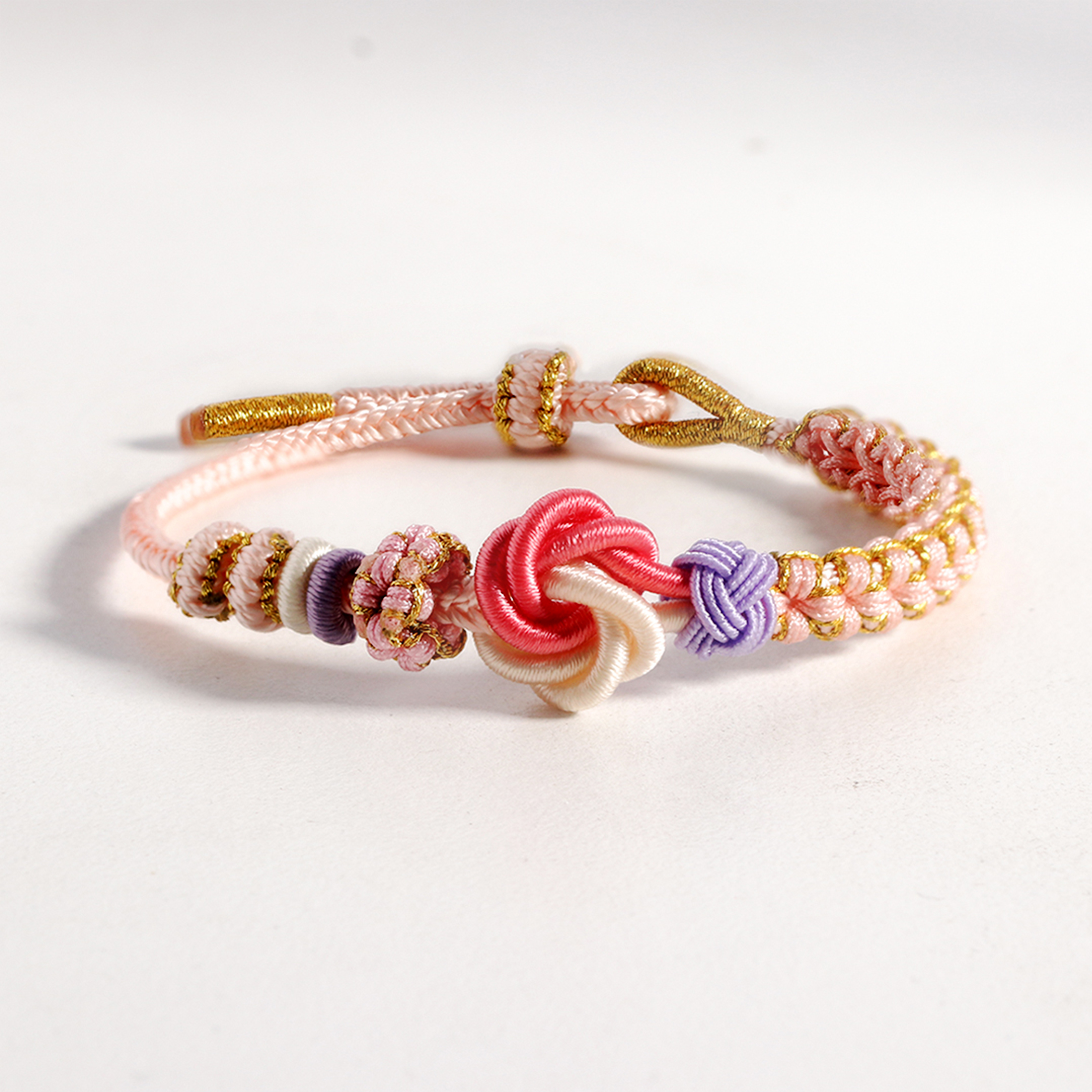 For Granddaughter - A LINK BETWEEN US THAT CAN NEVER BE UNDONE Peach Blossom Knot Bracelet