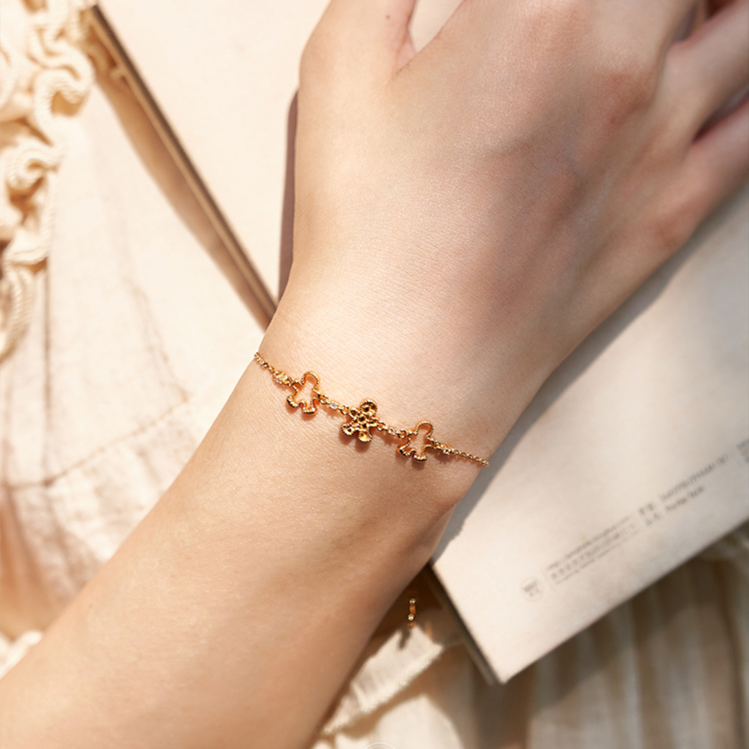 For Friend -Our Friendship Means The World To Me Gingerbread Man Bracelet