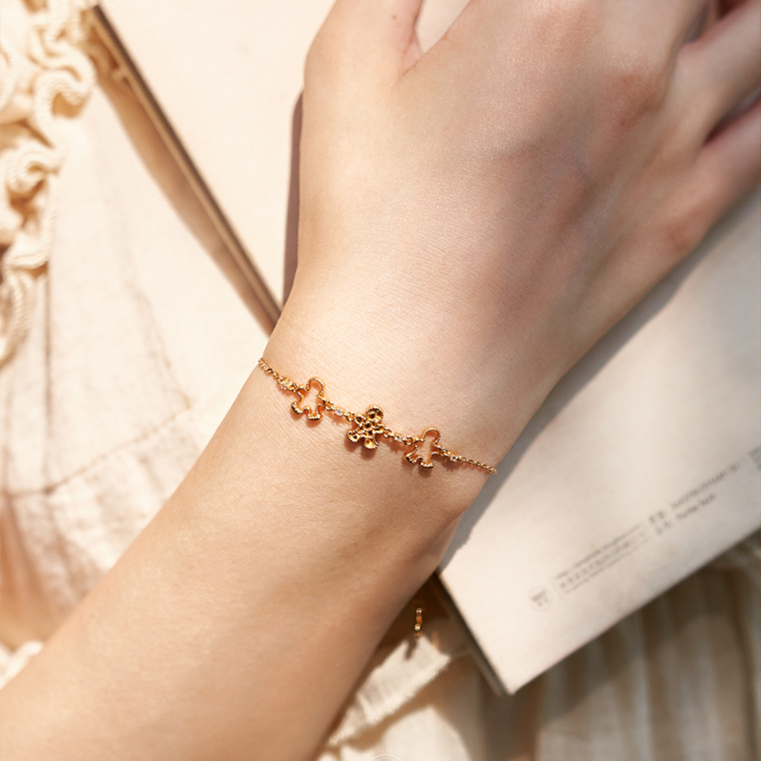 For Friend -Our Friendship Means The World To Me Gingerbread Man Bracelet