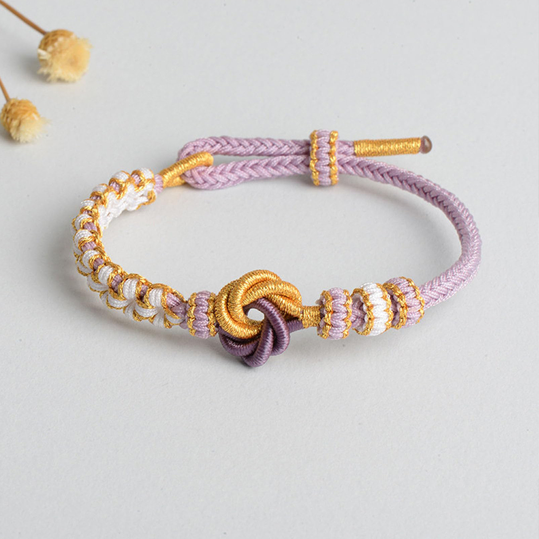 For Granddaughter Bracelet A Link That Can Never Be Undone Peach Blossom Knot Bracelet