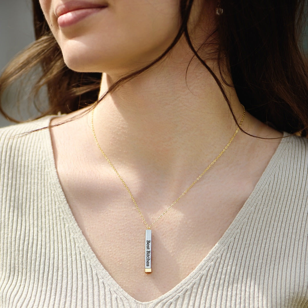 For Friend - Best Bitches Mantra Necklace