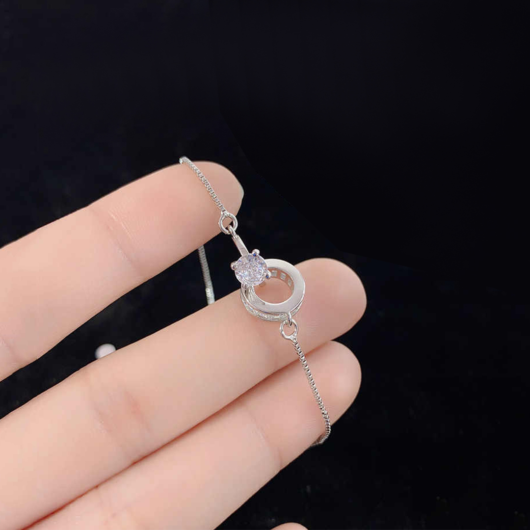 For Wife - S925 Interlocking Diamond Bracelet