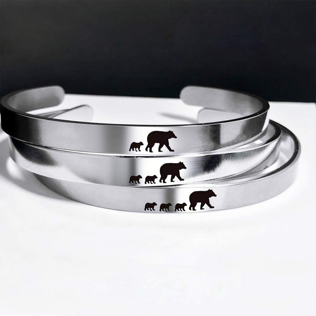 Mama's Valentine Mama Bear Cuff Bracelet