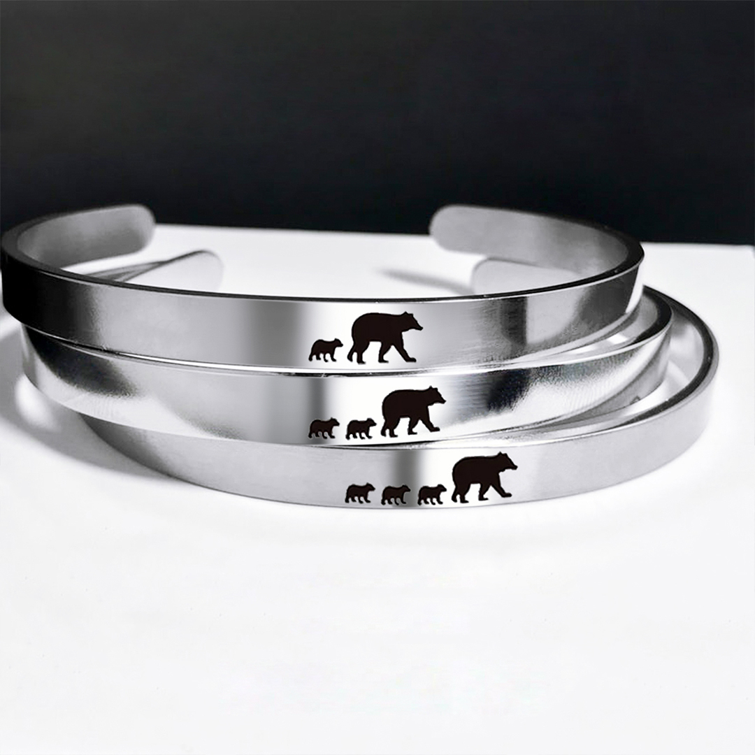 Mama's Valentine Mama Bear Cuff Bracelet
