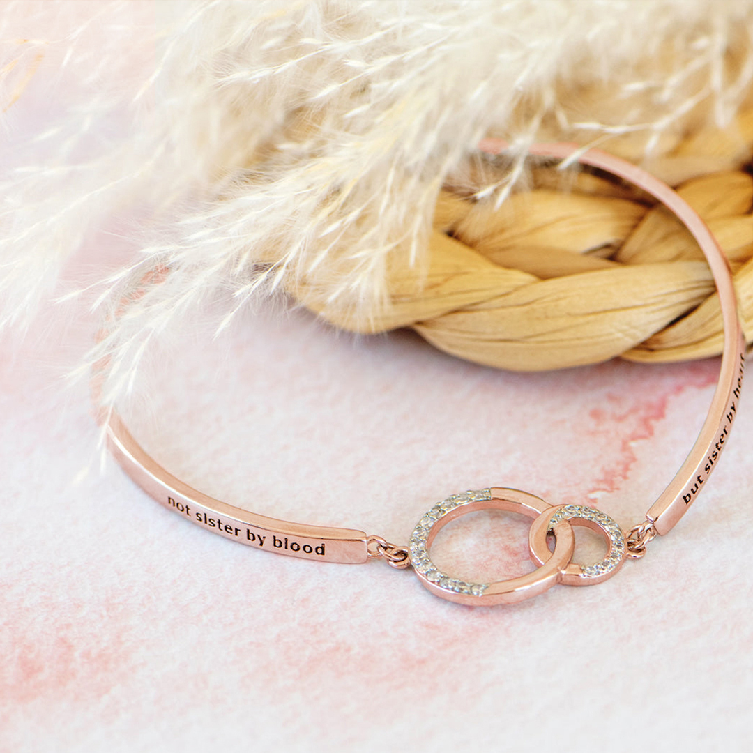 For Friend - Not Sisters By Blood But Sisters By Heart Circle Bracelet