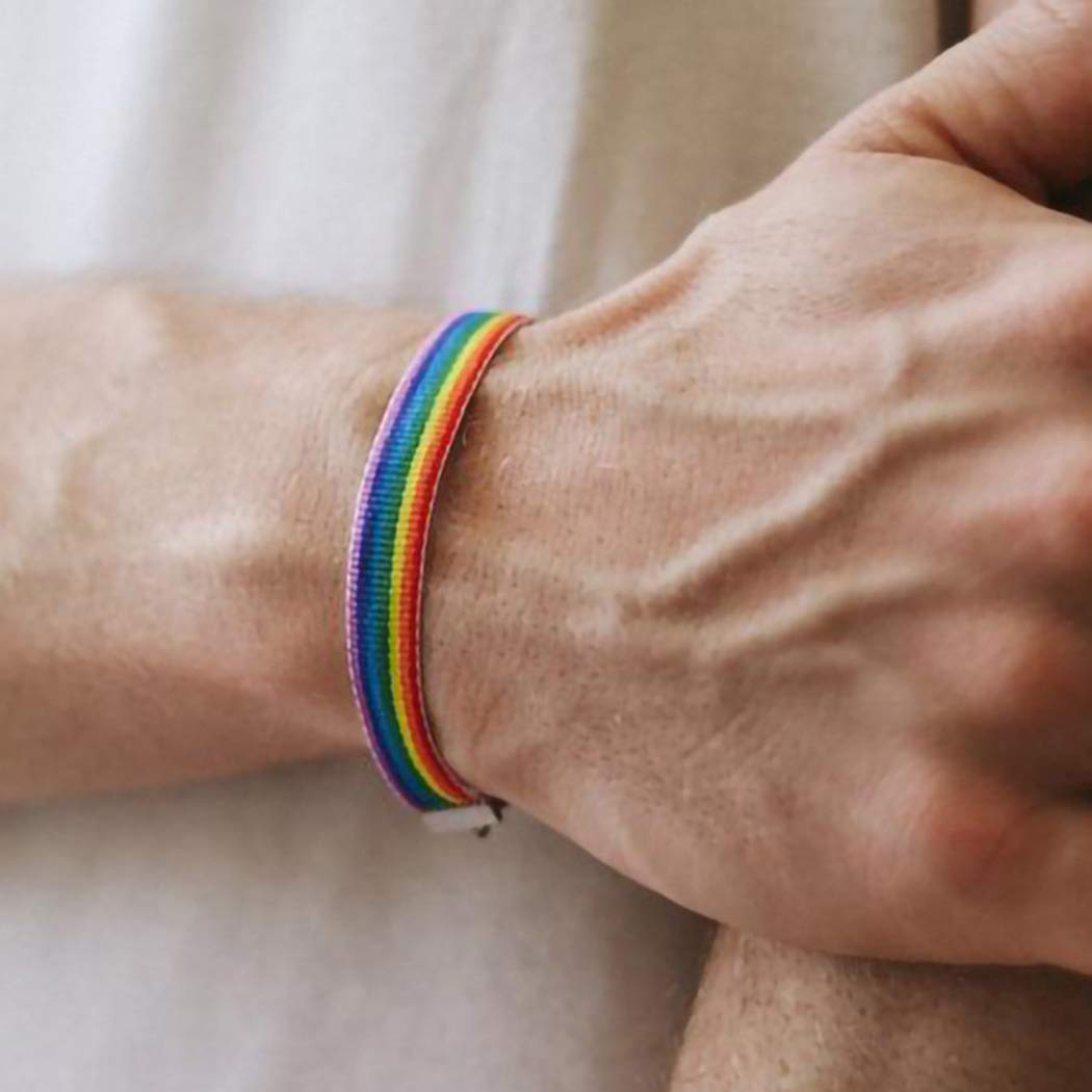 LGBTQ Rainbow Braided Chain Bracelet