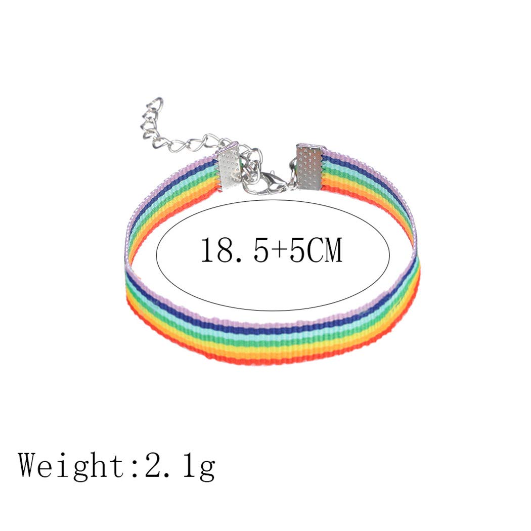 LGBTQ Rainbow Braided Chain Bracelet