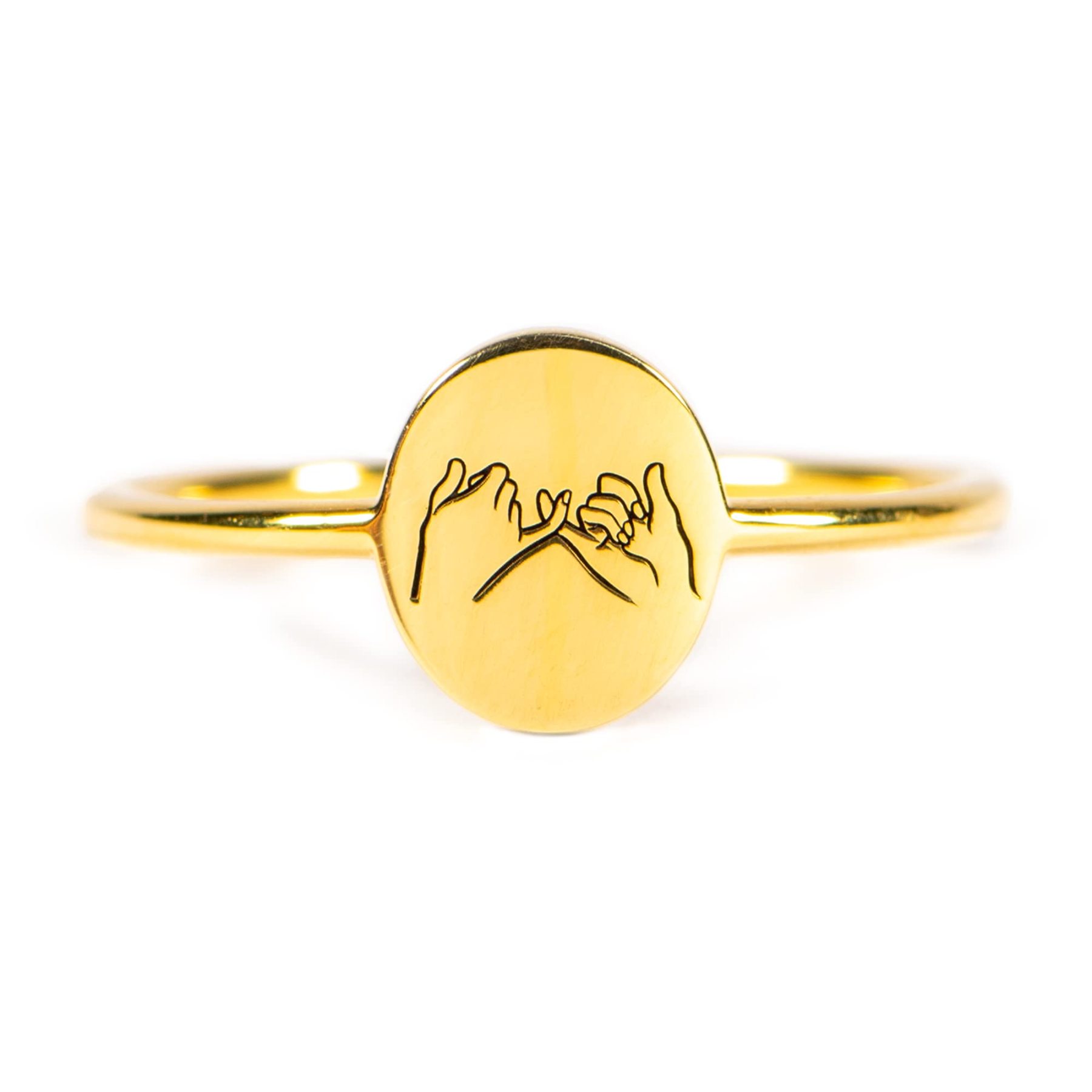 For Friend - I Hope We're Friends Until We Die Holding Hands Ring