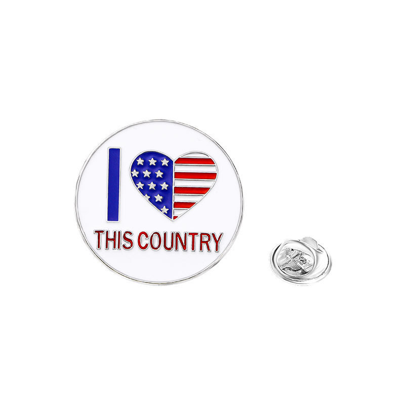 US Flag Circle Pin
