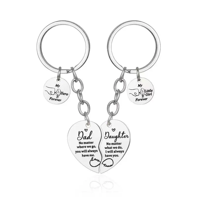 Dad And Daughter Keychain Set