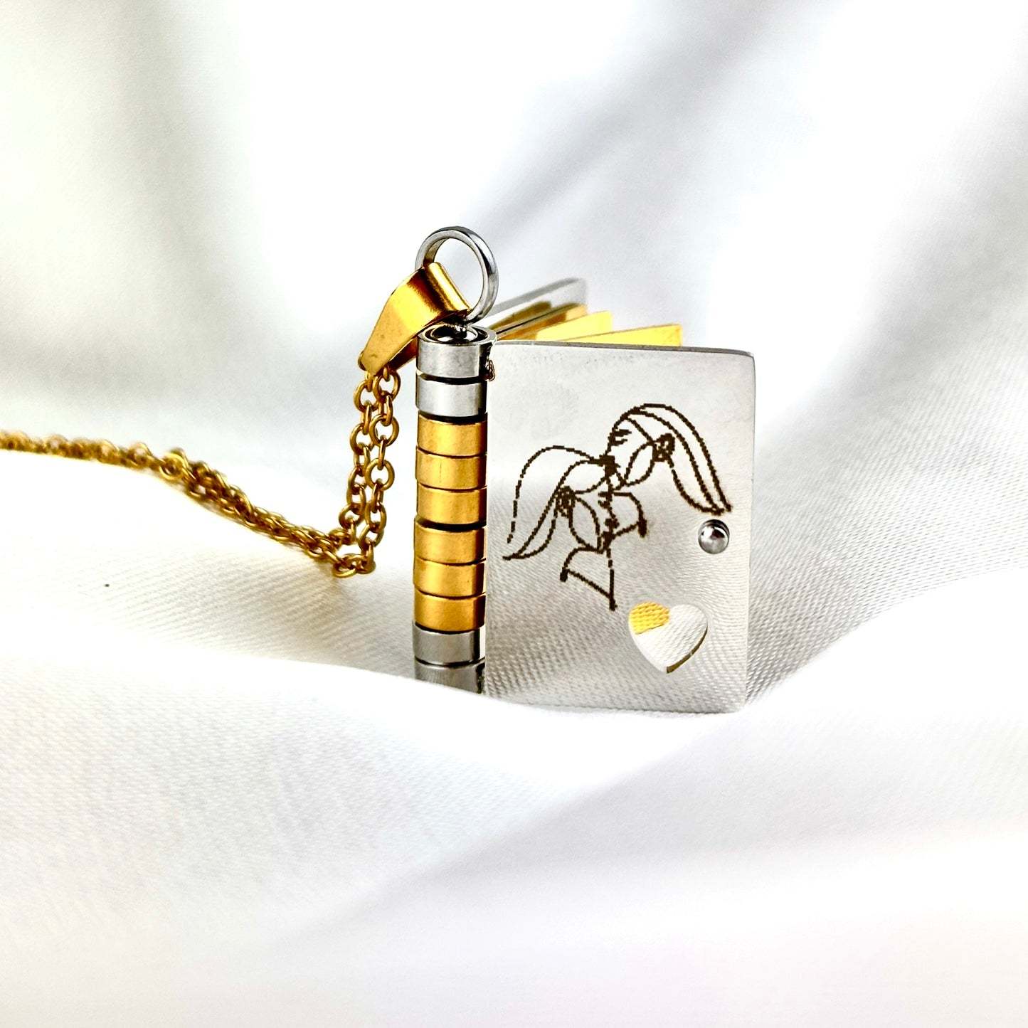 For Sisters- I Love You Sister Book Necklace