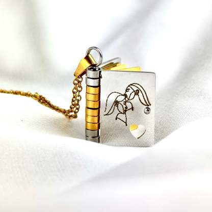 For Sisters- I Love You Sister Book Necklace