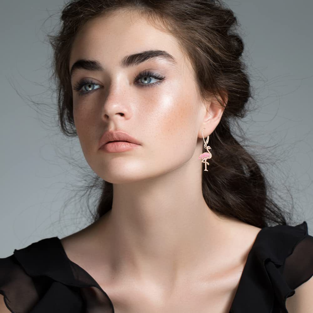 Flamingo Enamed Earrings