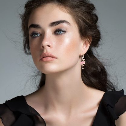 Flamingo Enamed Earrings