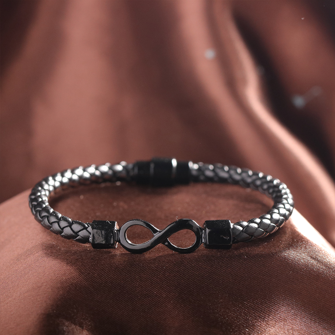 For Love - Never Forget That I Love You Ceramic Infinity Braided Bracelet