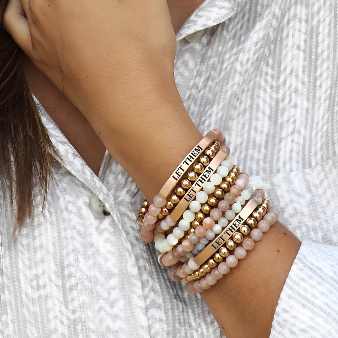 Let Them Bead Lettering Bracelet