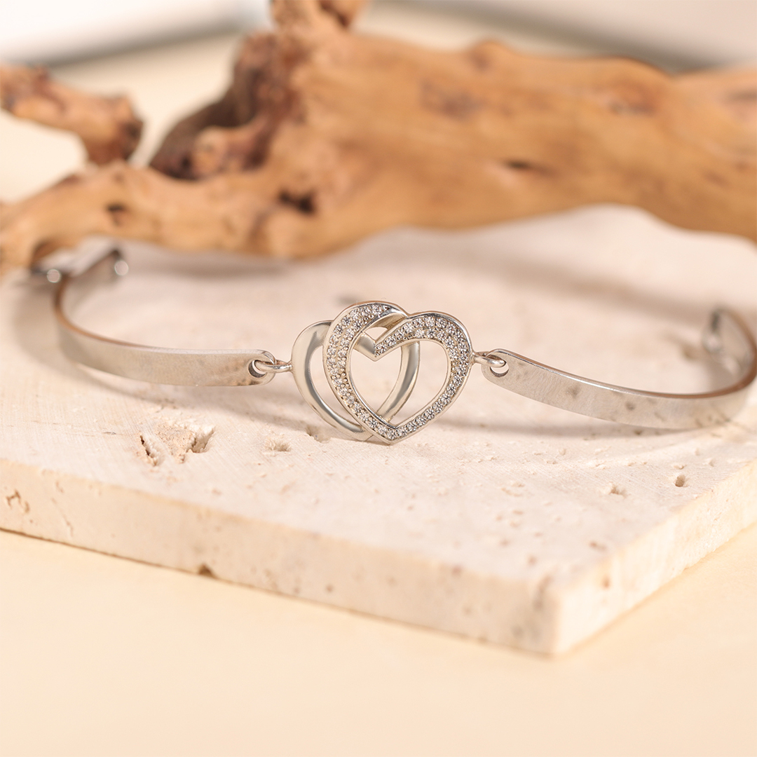 For Mother -Souls Intertwined Double Heart Bracelet