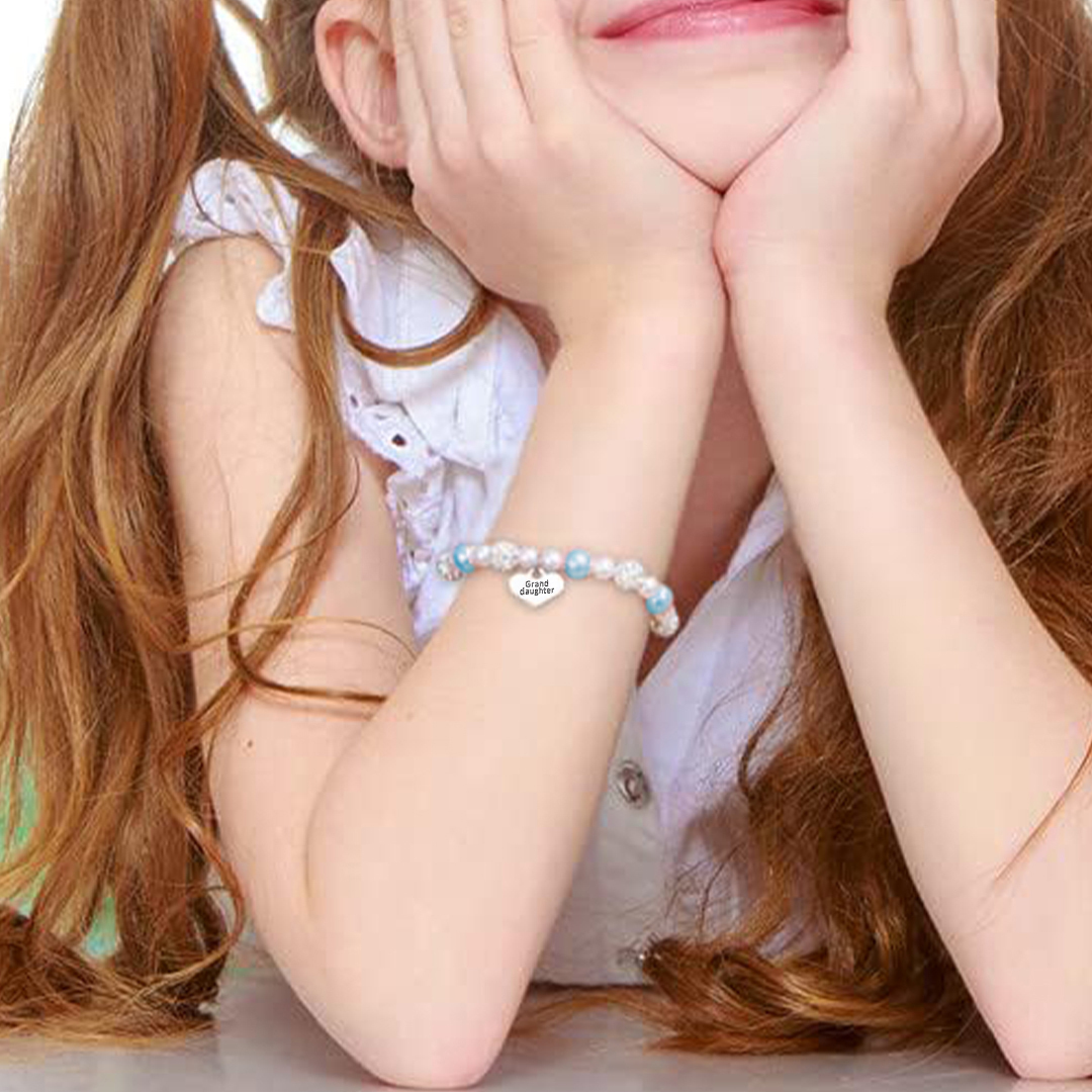 For Granddaughter- You Are My Most Beautiful Chapter Pendant Pearl Bracelet