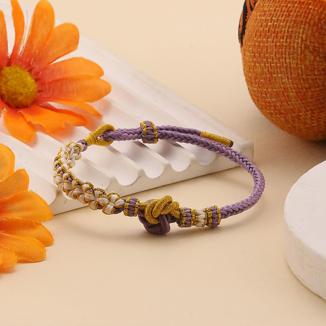 For Granddaughter Bracelet A Link That Can Never Be Undone Peach Blossom Knot Bracelet