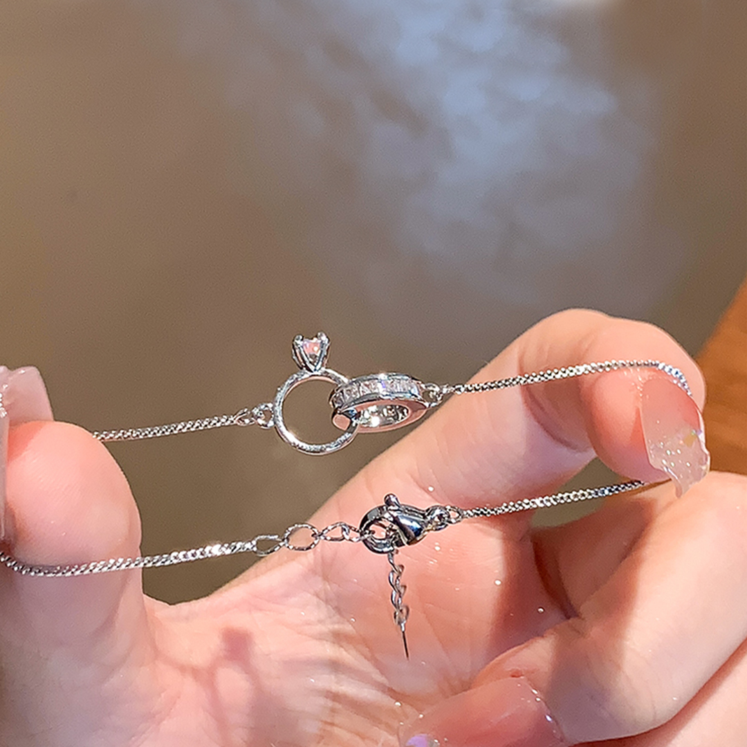 For Wife - S925 Interlocking Diamond Bracelet