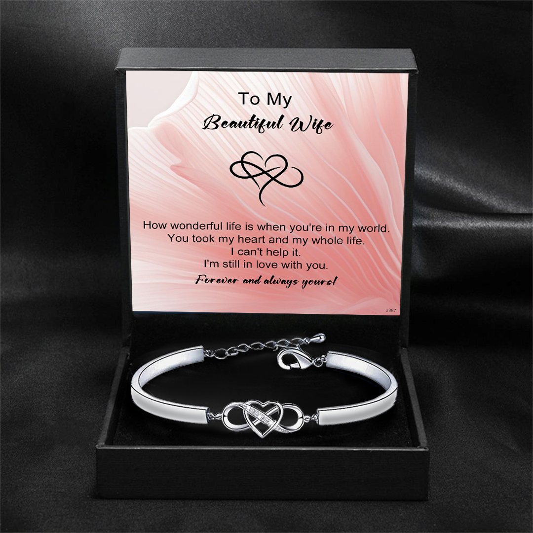 For Love - Forever & Always Yours Infinity Heart Bracelet