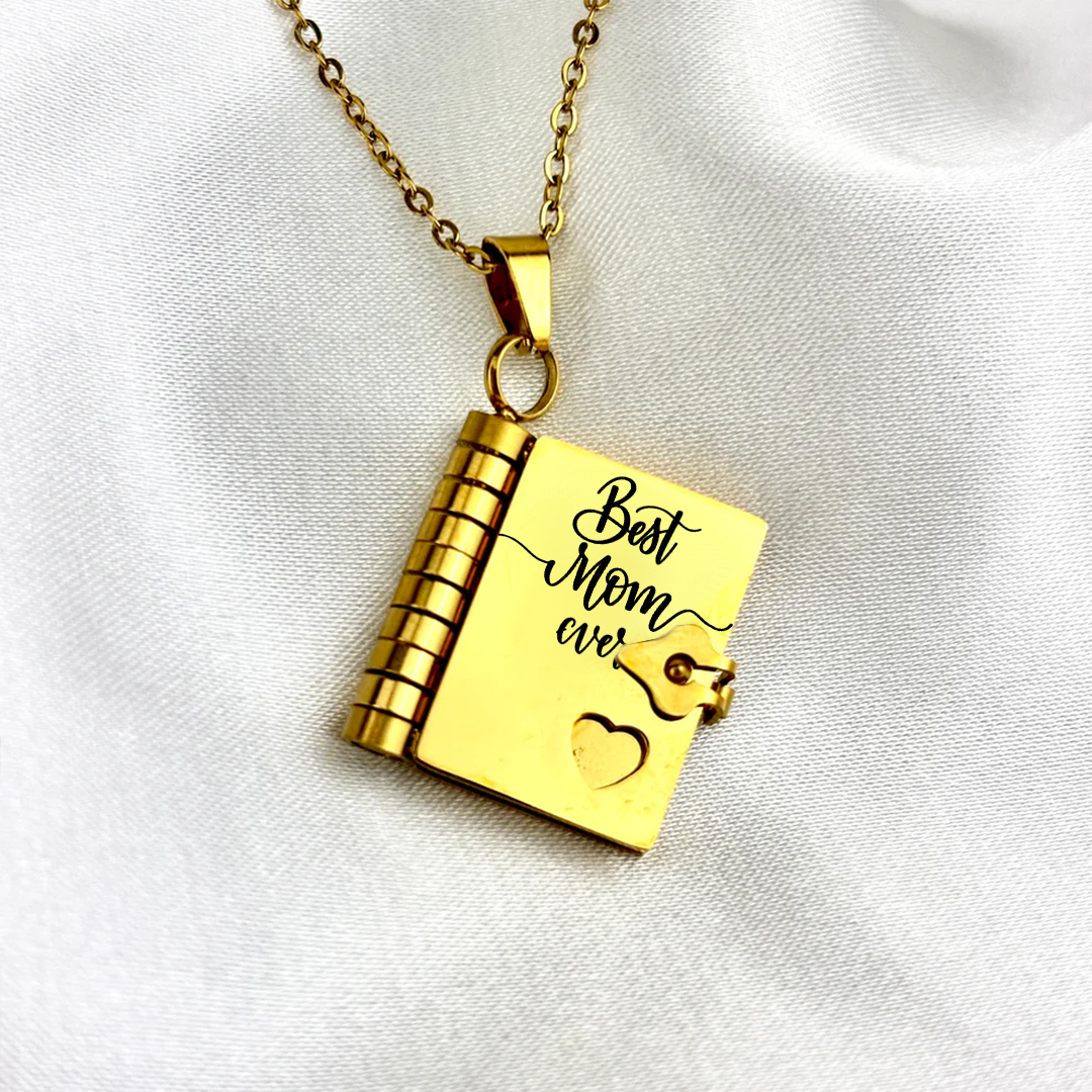 For My Incrediable Mom Book Necklace