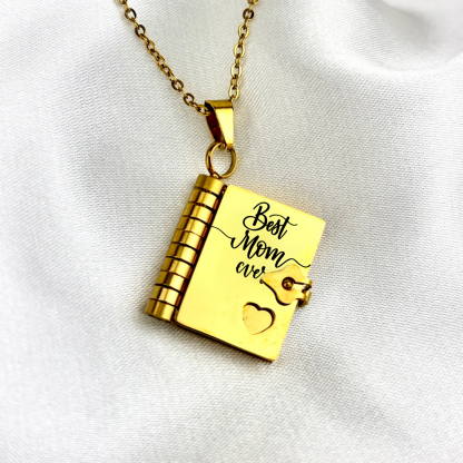 For My Incrediable Mom Book Necklace