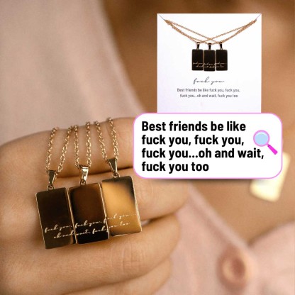 For Friends - Fuck You All Set Necklace