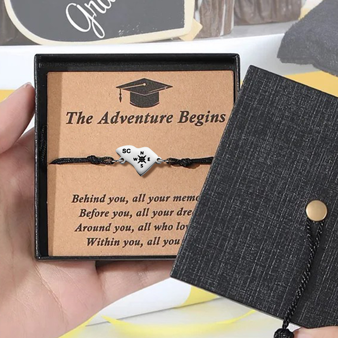 The Adventure Begins Map Bracelet