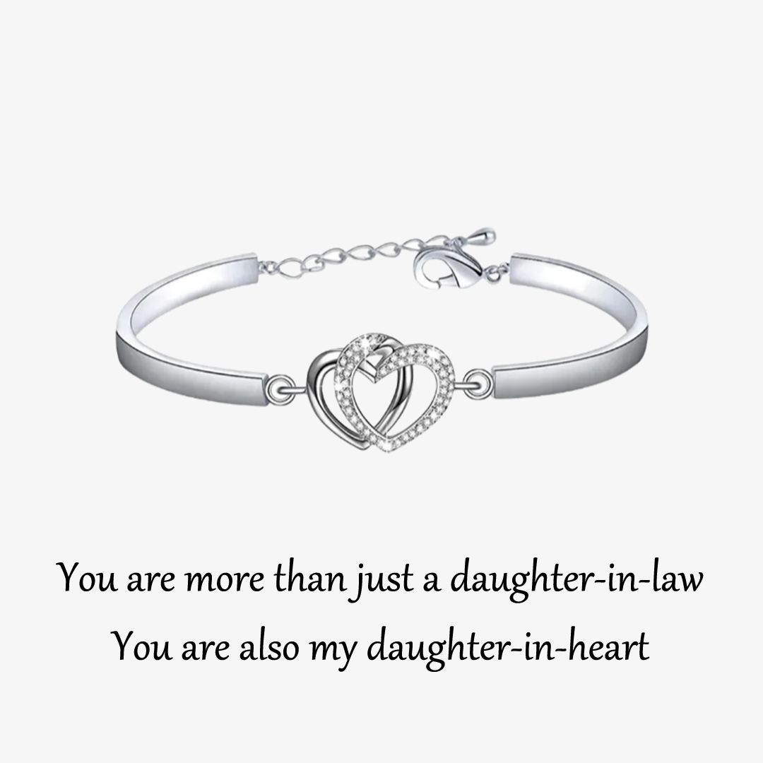 For Daughter-in-law - You are also my daughter-in-heart Double Hearts Bracelet