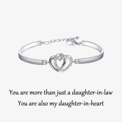 For Daughter-in-law - You are also my daughter-in-heart Double Hearts Bracelet