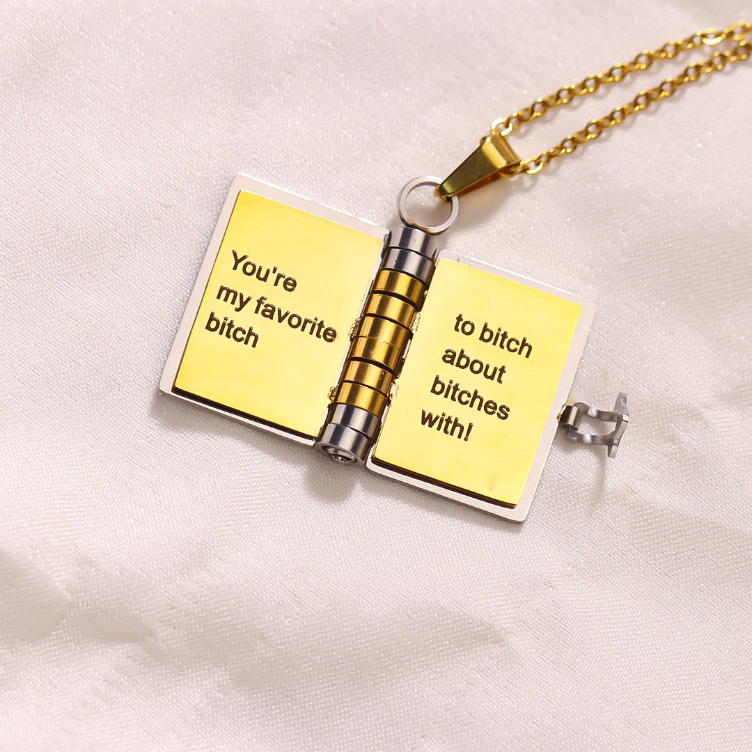 For Friends- Best Bicthes Book Necklace