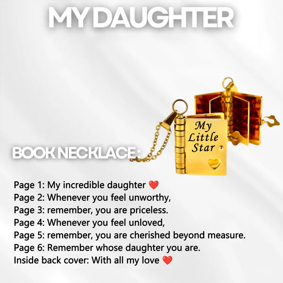 For daughter - My Little Star Book necklace