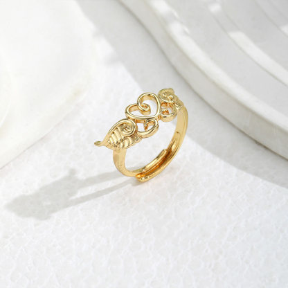 I Am Not A Widow Heart Wings Open Ring