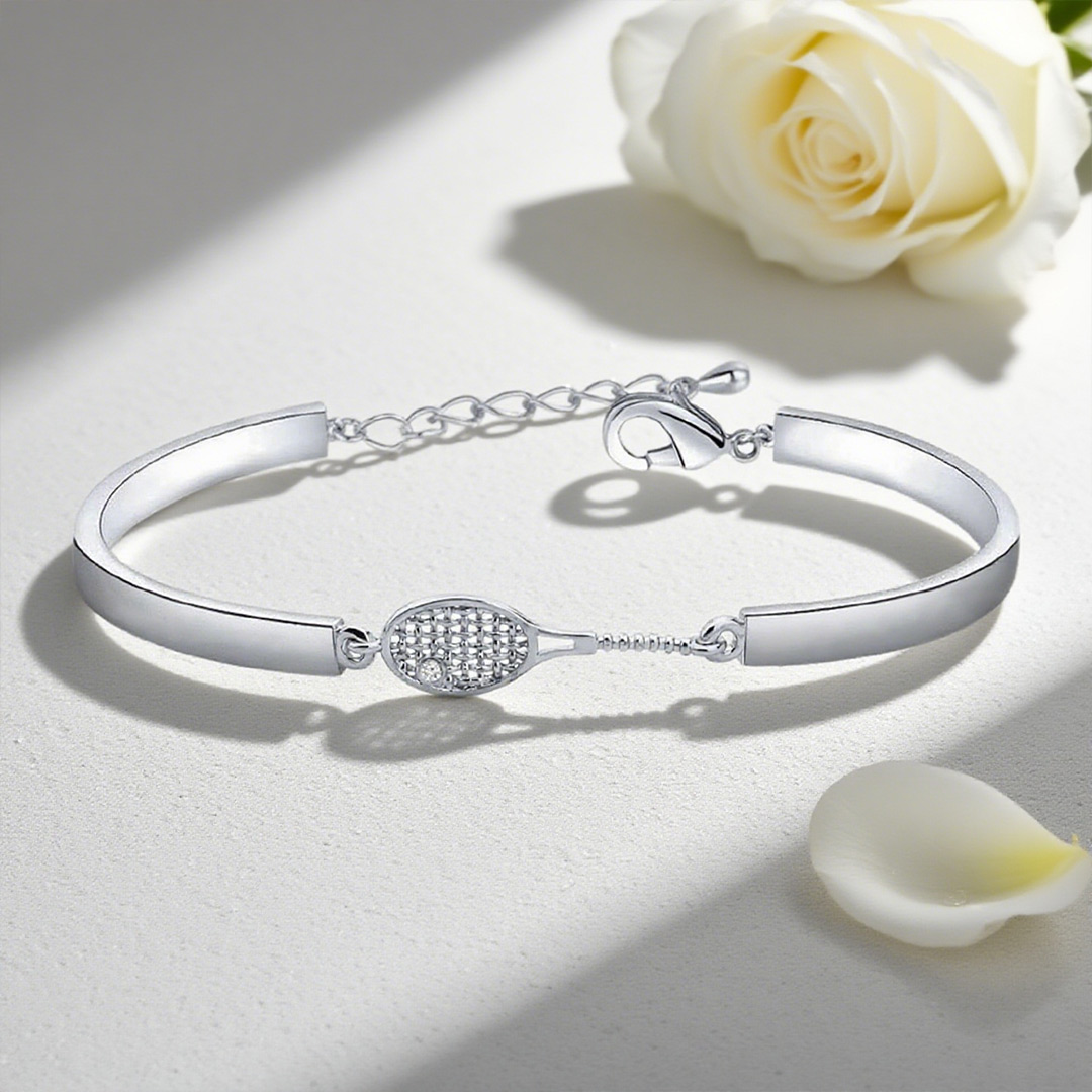 To My Granddaughter Who Loves Tennis Racket Bracelet