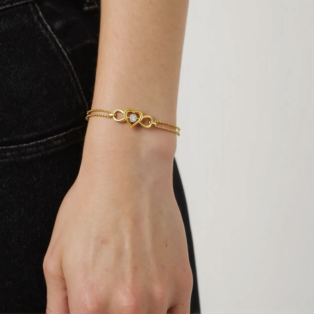 For Granddaughter - You Are The Most Beautiful Chapters Heart Infinity Bracelet