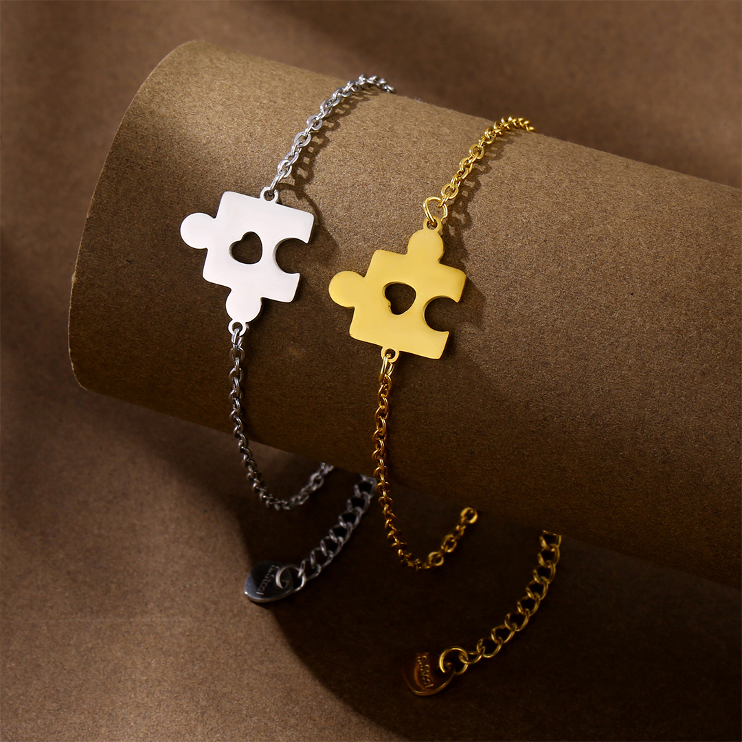 For bestie - Thank you for being such an important piece of my life puzzle bracelet